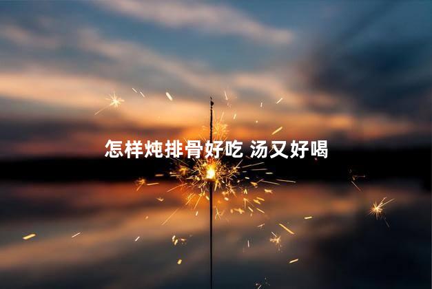 怎样炖排骨好吃 汤又好喝